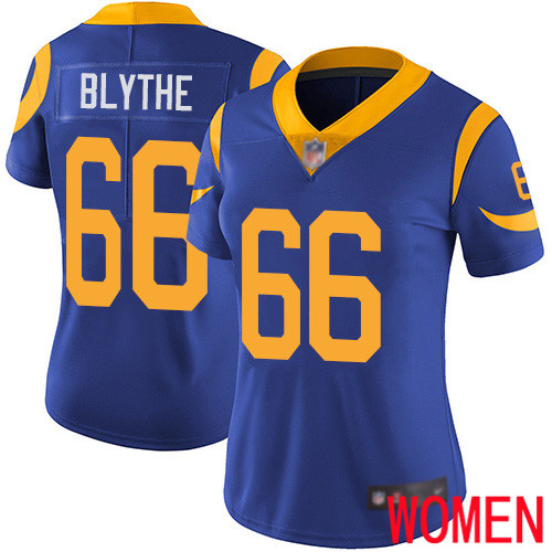 Los Angeles Rams Limited Royal Blue Women Austin Blythe Alternate Jersey NFL Football #66 Vapor Untouchable->los angeles rams->NFL Jersey
